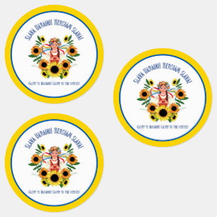 Ukrainischer Mädchenglanz in der Ukraine Wasserdic Etiketten