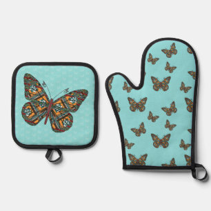 ukrainischer Monarch Ofenhandschuh & Topflappen-Set
