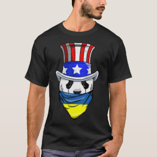 Ukrainischer Panda Bär in der Ukraine Ndana-Flagge T-Shirt