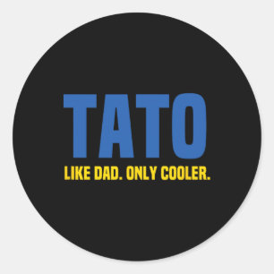 Ukrainischer Papa. Ukraine Vater. Vater  Runder Aufkleber