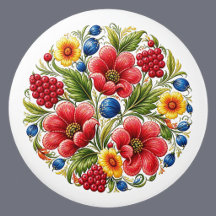Ukrainischer Petrykivka-Blüten-Volkskunst-Keramikk