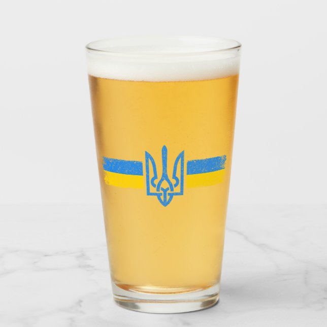 ukrainischer Präsident - ukrainisches Flaggensymbo Glas (Vorne (Gefüllt))