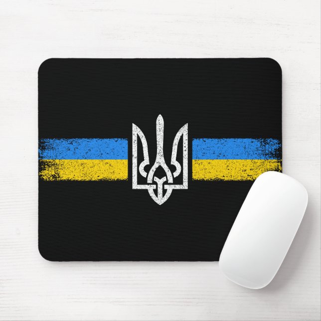 ukrainischer Präsident - ukrainisches Flaggensymbo Mousepad (Mit Mouse)