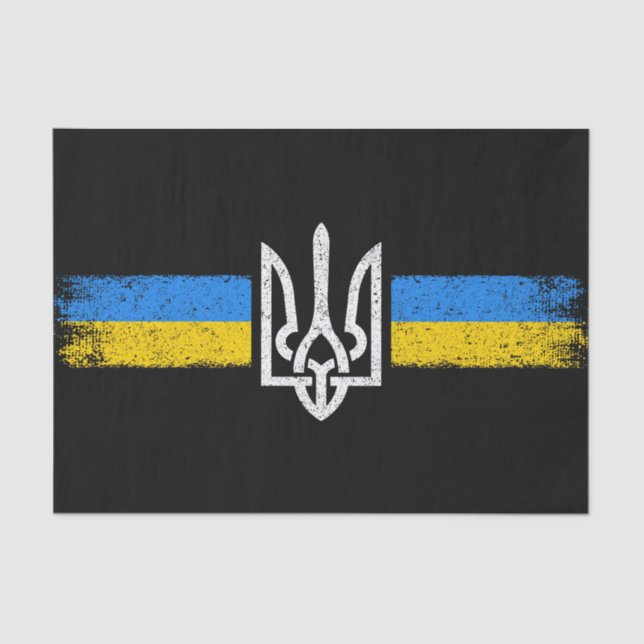 ukrainischer Präsident - ukrainisches Flaggensymbo Seidenpapier (Vorderseite)