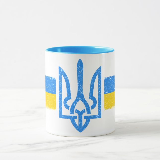 ukrainischer Präsident - ukrainisches Flaggensymbo Tasse (Zentrum)