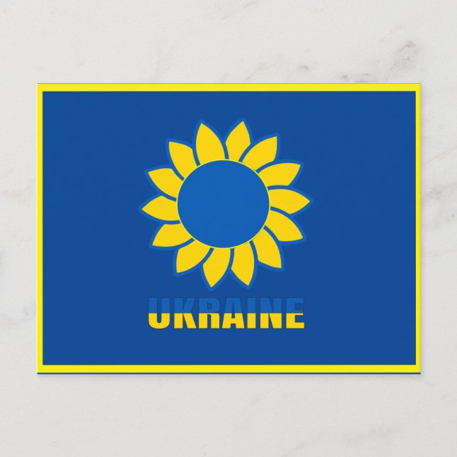 Ukrainischer Sonnenblumen-T - Shirt Trucker Hat Wh Postkarte (Vorderseite)