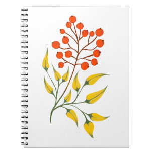 Ukrainischer Stil viburnum Zweig. Ukraine Notizblock