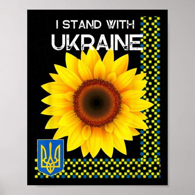 Ukrainischer Stolz Ich stehe hinter der Ukraine So Poster (Vorne)