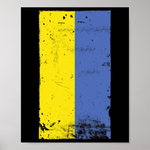 Ukrainischer Stolz Reise Urlaub Ukraine-Flagge  Poster