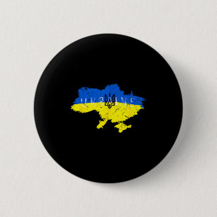 Ukrainischer Stolz Tryzub Ukraine Karte Vintage Re Button