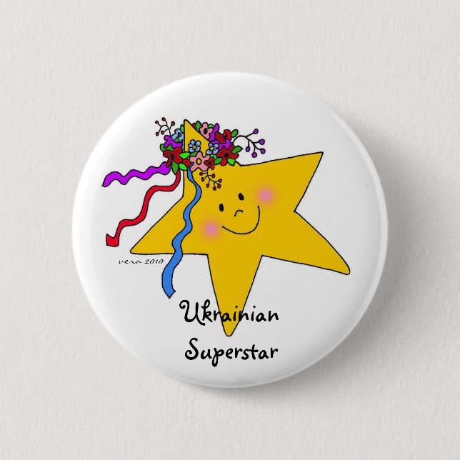 Ukrainischer Superstar Button (Vorderseite)