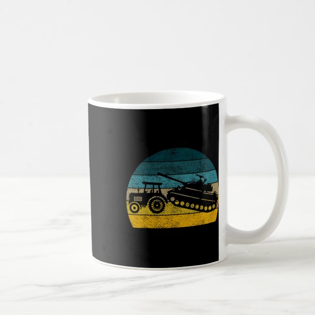 Ukrainischer Traktor Unterstützen Sie die Ukraine  Kaffeetasse (Rechts)