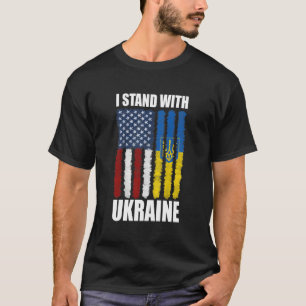 Ukrainischer Übersee steht mit der Ukraine T-Shirt