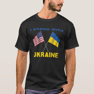 Ukrainischer Übersee steht mit der Ukraine T-Shirt