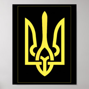 Ukrainischer Ukraine Dreizack  Poster