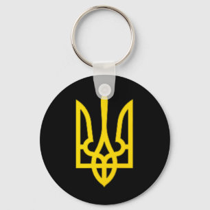 Ukrainischer Ukraine Dreizack Zelensky Goldener Dr Schlüsselanhänger