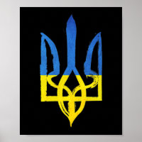 Ukrainischer Vintage-Dreizack, die Tasche Herz Unt