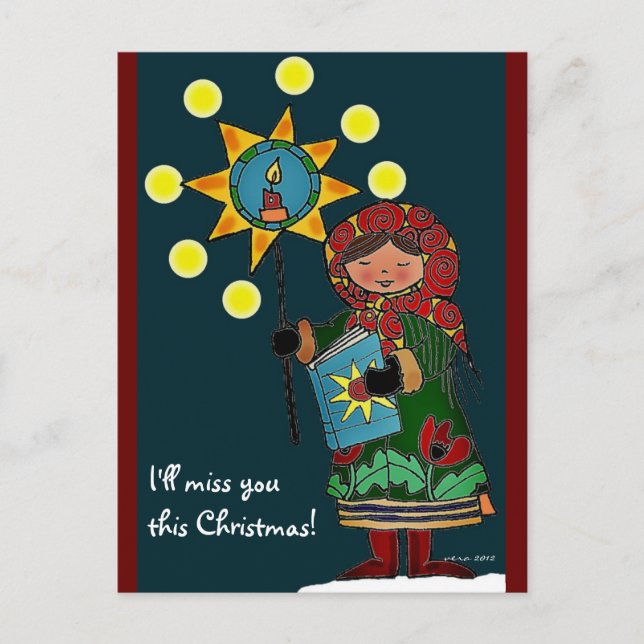 Ukrainischer Weihnachtsstar Feiertagspostkarte (Vorderseite)