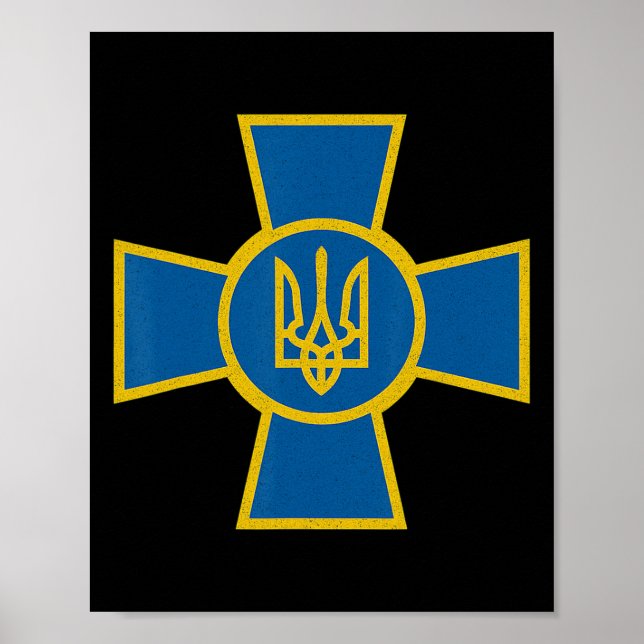 Ukrainisches Af Tryzub Emblem der ukrainischen Str Poster (Vorne)
