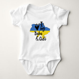 Ukrainisches Baby I Liebe Mein Baba und Gido Kleid Baby Strampler