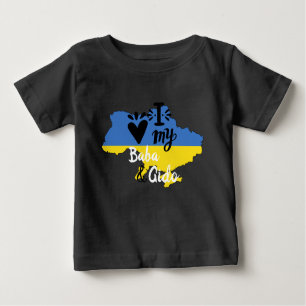Ukrainisches Baby I Liebe Mein Baba und Gido Kleid Baby T-shirt
