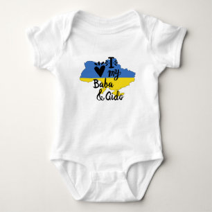 Ukrainisches Baby I Liebe Mein Baba und Gido Kleid Strampler