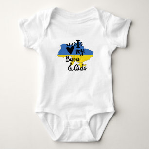 Ukrainisches Baby I Liebe Mein Baba und Gido Kleid Strampler