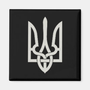 Ukrainisches Dreizack-Emblem Rette Ukraine Widerst Magnet
