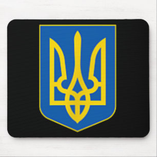 Ukrainisches Dreizack-Emblem Wappen Logo  Mousepad