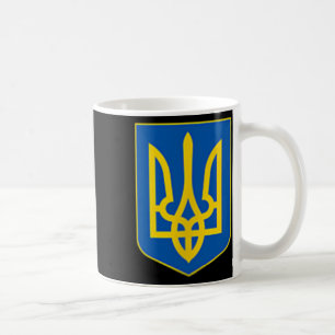 Ukrainisches Dreizack-Wappen-Logo Kaffeetasse
