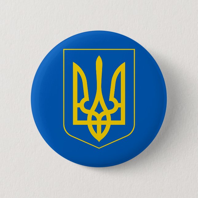 ukrainisches Emblem Button (Vorderseite)
