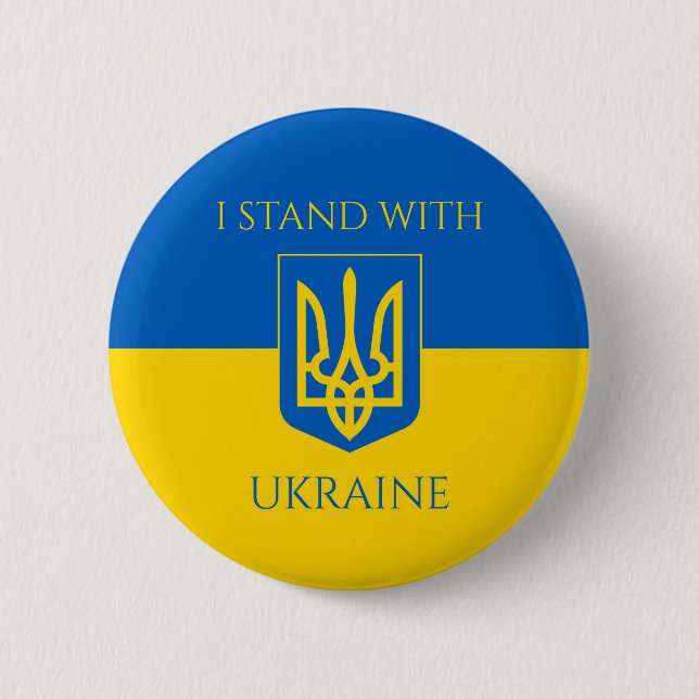 ukrainisches Emblem Button (Vorderseite)