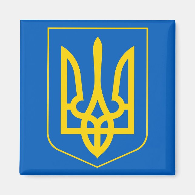 ukrainisches Emblem Magnet (Vorne)