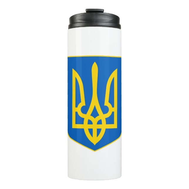 ukrainisches Emblem Thermosbecher (Vorderseite)