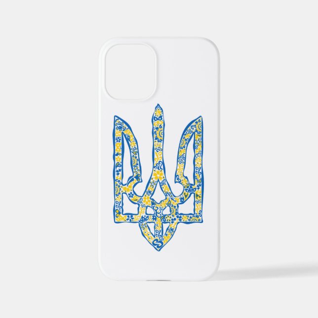 Ukrainisches Emblem trident tryzub ethnisch iPhone Hülle (Rückseite)