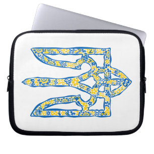 Ukrainisches Emblem trident tryzub ethnisch Laptopschutzhülle