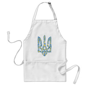 Ukrainisches Emblem trident tryzub ethnisch Schürze