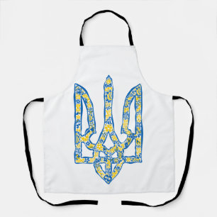 Ukrainisches Emblem trident tryzub ethnisch Schürze