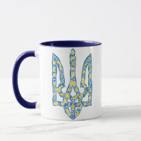Ukrainisches Emblem trident tryzub ethnisch