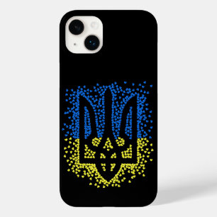 Ukrainisches Emblem trident tryzub zerstreut Herze Case-Mate iPhone 14 Plus Hülle