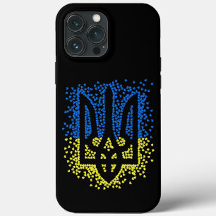 Ukrainisches Emblem trident tryzub zerstreut Herze Case-Mate iPhone Hülle