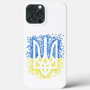 Ukrainisches Emblem trident tryzub zerstreut Herze Case-Mate iPhone Hülle