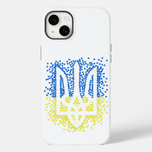 Ukrainisches Emblem trident tryzub zerstreut Herze Case-Mate iPhone 14 Plus Hülle