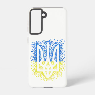 Ukrainisches Emblem trident tryzub zerstreut Herze Samsung Galaxy Hülle