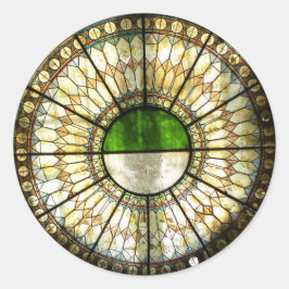 Ukrainisches Fenster Runder Aufkleber