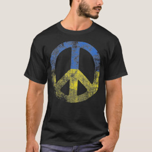 ukrainisches Flag-Friedenszeichen T-Shirt