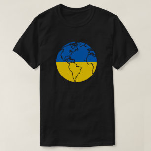 Ukrainisches Flagge Welt Solidaritäts-T-Shirt T-Shirt