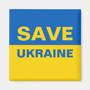 ukrainisches Flaggenmagnet gerettet Magnet