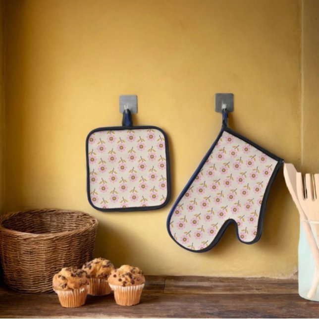 Ukrainisches Folklorekreuz Muster Ofenhandschuh & Topflappen-Set (Von Creator hochgeladen)