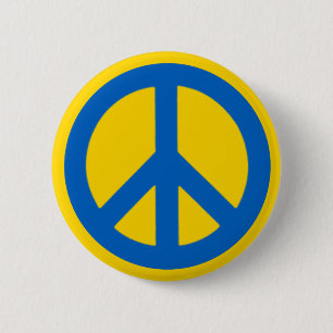 ukrainisches Friedenszeichen Button